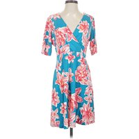 Heyton Casual Dress - Wrap: Teal Tropical Pattern Dresses - Used