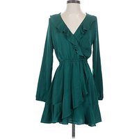 Express Casual Dress - Wrap: Teal Dresses - Used