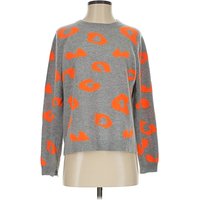 Jumper 1234 Cashmere Pullover Sweater: Gray Hearts Pattern Sweaters & Sweatshirts - Size