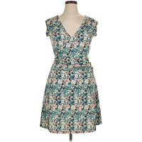 Patagonia Casual Dress - Wrap: Teal Paisley Pattern Dresses - Used - Size X