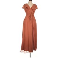 Birdy Grey Casual Dress - Wrap: Brown Dresses - Used