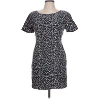 Ann Taylor Casual Dress - Shift: Blue Print Pattern Dresses - Used - Size 10 Petite