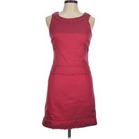 Pink Tartan Cocktail Dress: Burgundy Dresses - New - Size
