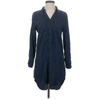 Velvet Heart Casual Dress - Shirtdress: Blue Dresses - Used - Size X