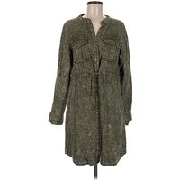 Velvet Heart Casual Dress - Shirtdress: Green Dresses - Used