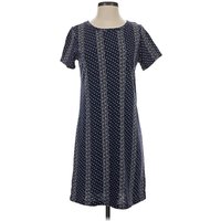 Old Navy Casual Dress - Shift: Blue Polka Dots Pattern Dresses - Used