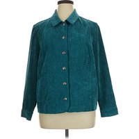 Cj Banks Blazer Jacket: Teal Jackets & Outerwear - Size 1X