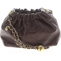Bucket Bag: Brown Solid Pattern Bags