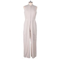 Athleta Jumpsuit: Gray Solid Pattern Jumpsuits - Size 10 Petite