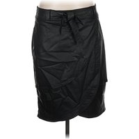 White House Black Market Faux Leather Skirt: Black Bottoms - Size