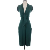 BCBG Paris Cocktail Dress - Wrap: Teal Dresses - Used - Size X