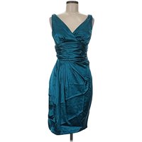 Juno Cocktail Dress - Wrap: Teal Dresses - Used