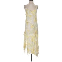 H&M Cocktail Dress - Slip dress: Yellow Tie-dye Pattern Dresses - Used