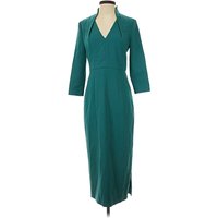 Kay Unger Casual Dress - Wrap: Teal Dresses - Used - Size