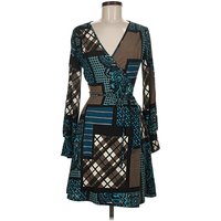 Sevengate Casual Dress - Wrap: Teal Dresses - Used