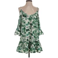 Solitaire Swim Casual Dress: Green Tropical Pattern Dresses - Used