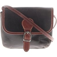 Vera Pelle Leather Crossbody Bag: Brown Bags