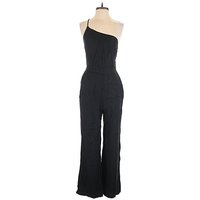 Abercrombie & Fitch Jumpsuit: Black Solid Pattern Jumpsuits - Size Medium Tall