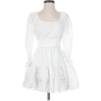 For Love & Lemons Cocktail Dress: White Hearts Pattern Dresses - Used - Size X