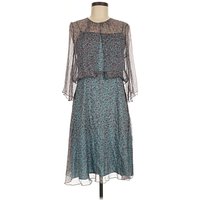 NATAN Cocktail Dress: Teal Dresses - Used - Size