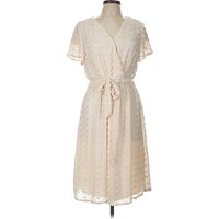 Citrus & Lemon Casual Dress - Wrap: Ivory Dresses - Used