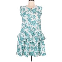 Free Assembly Casual Dress - DropWaist: Teal Dresses - Used - Size
