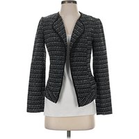 White House Black Market Blazer Jacket: Gray Tweed Pattern Jackets & Outerwear - Size