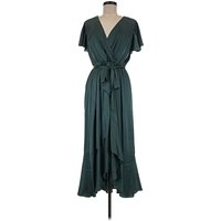 Tahari by ASL Casual Dress - Wrap: Teal Dresses - Used