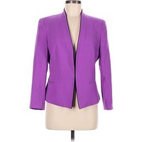 Nine West Blazer Jacket: Purple Jackets & Outerwear - Size