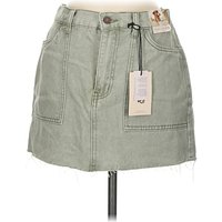 Sincerely Jules Denim Skirt: Green Bottoms - Size