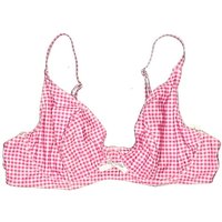 Swimsuit Top Pink Checkered/Gingham Pattern Swimwear - Used - Size 1X