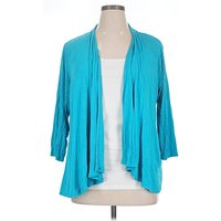 Notations Cardigan Sweater: Teal Sweaters & Sweatshirts - Size X