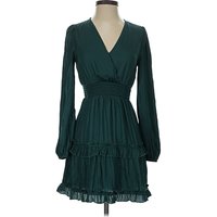 Altar'd State Cocktail Dress - Wrap: Teal Dresses - Used - Size X