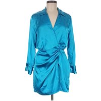 Zara Cocktail Dress - Wrap: Teal Dresses - Used