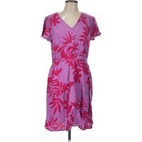 Old Navy Casual Dress - Wrap: Purple Tropical Pattern Dresses - Used