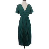 Cocktail Dress - Wrap: Teal Dresses - Used - Size X