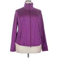 Zella Track Jacket: Purple Jackets & Outerwear - Size 2X