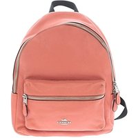 Coach Backpack: Pink Solid Pattern Accessories