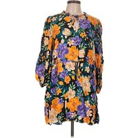 Tularosa Casual Dress: Orange Floral Pattern Dresses - Used