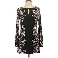 White House Black Market Casual Dress: Black Floral Pattern Dresses - Size X