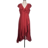 Shein Cocktail Dress - Wrap: Burgundy Dresses - Used - Size