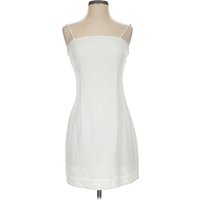 Lucy In The Sky Cocktail Dress - Slip dress: White Solid Pattern Dresses - Used