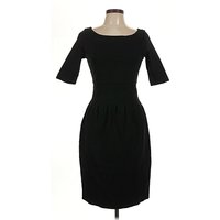 Pink Tartan Cocktail Dress - Sheath: Black Solid Pattern Dresses - Used