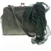 Crossbody Bag: Green Solid Pattern Bags