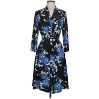 Liz Claiborne Casual Dress - Wrap: Blue Dresses - Used