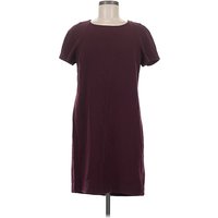WAYF Casual Dress - Shift: Burgundy Solid Pattern Dresses - Used