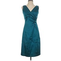 Donna Ricco Cocktail Dress - Wrap: Teal Dresses - Used - Size