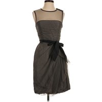 White by Vera Wang Cocktail Dress - Party: Gray Dresses - Used - Size