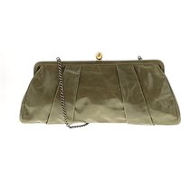 Hobo Bag Leather Clutch: Green Bags