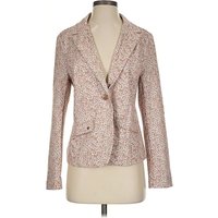 ZHRILL Blazer Jacket: Ivory Tweed Pattern Jackets & Outerwear